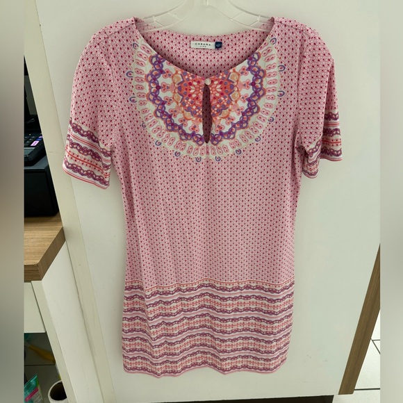 Cabana Life Dresses & Skirts - Cabana Life Pink and White Patterned Dress
